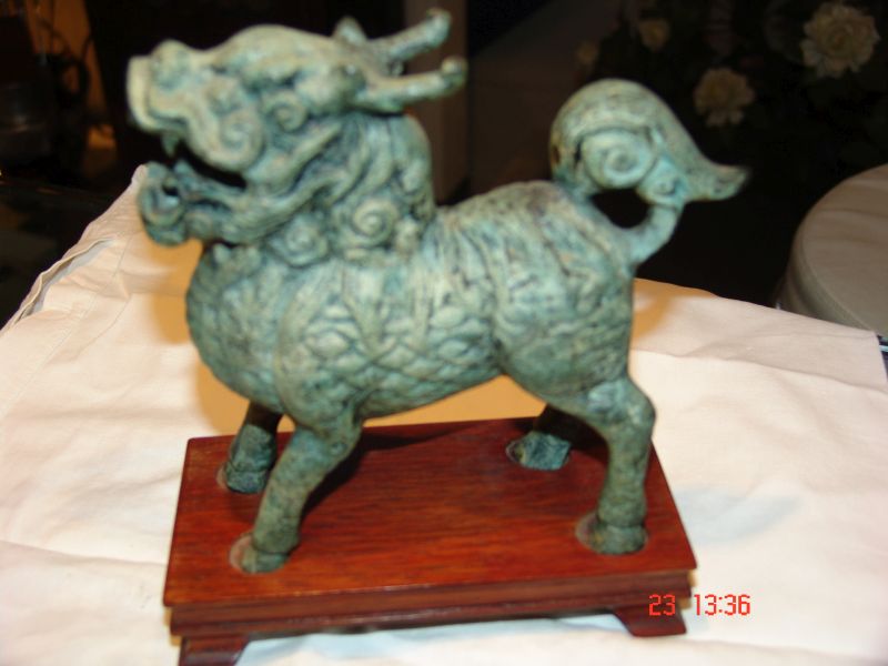 Altes Chinesisches Fabel Wesen aus Bronze  6623